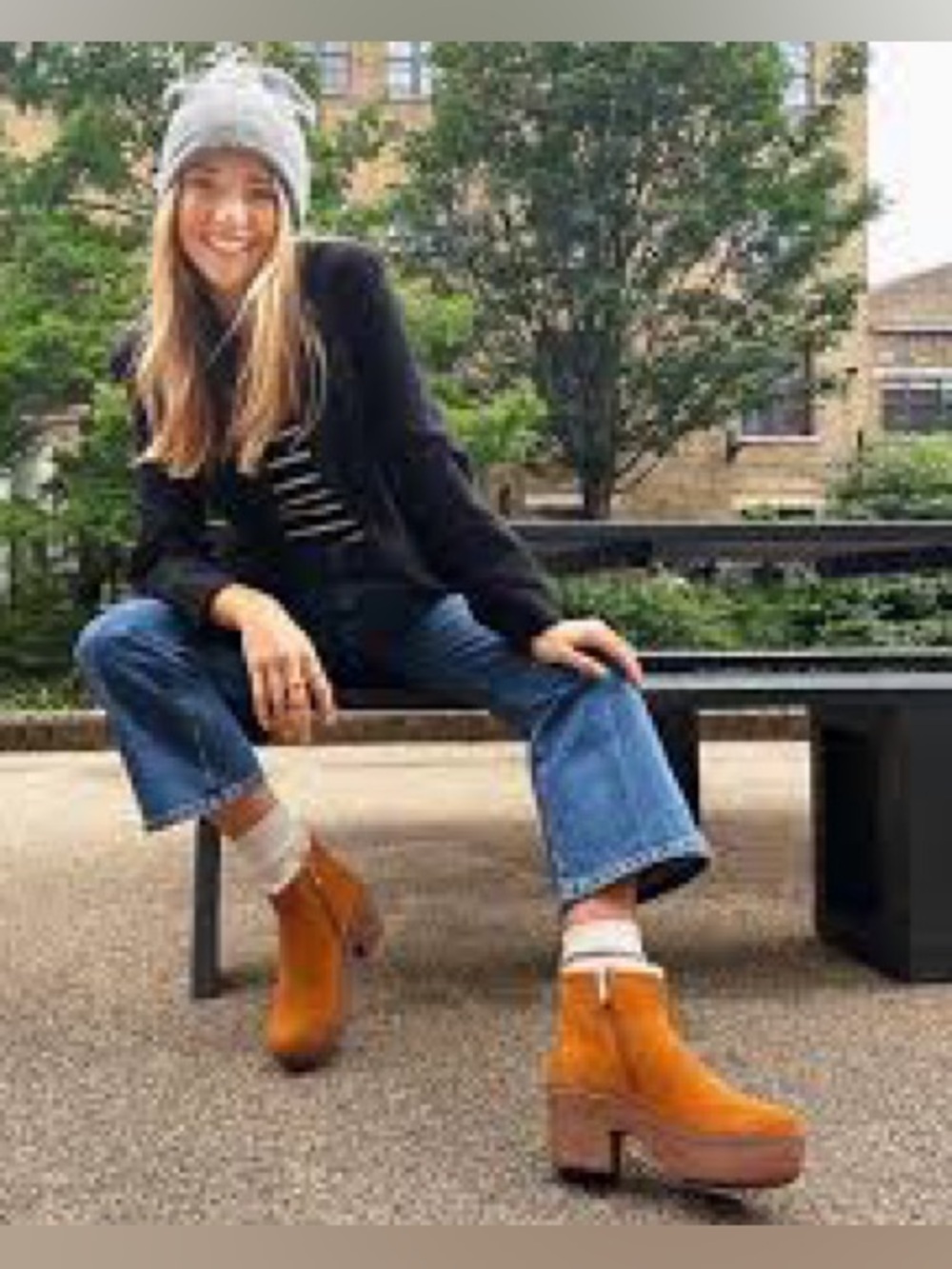 Fitflop Pilar Suede Chunky Ankle Boots Light Tan (camel) Sherpa  Lined Platform